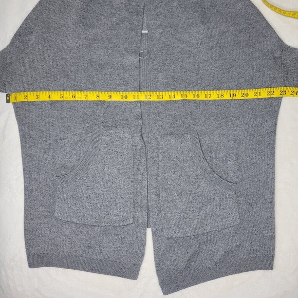 Cozy Lululemon Cabin Yogi hooded Wrap Heathered Gray with pockets open cardigan - Picture 6 of 14
